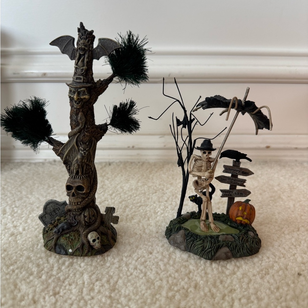 Department 56, Halloween, two items:
“Spooky Totem” & “Chilled to the Bone”